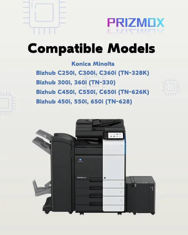 Alt view image 2 of 6 - Ennovor TN328K TN328 Black High Yield (28,000 Pages) Toner Cartridge Compatible Replacement for Konica Minolta Bizhub TN-328 TN330 TN626K TN628 for C250i C300i C360i C7130i Printer 2-Pack