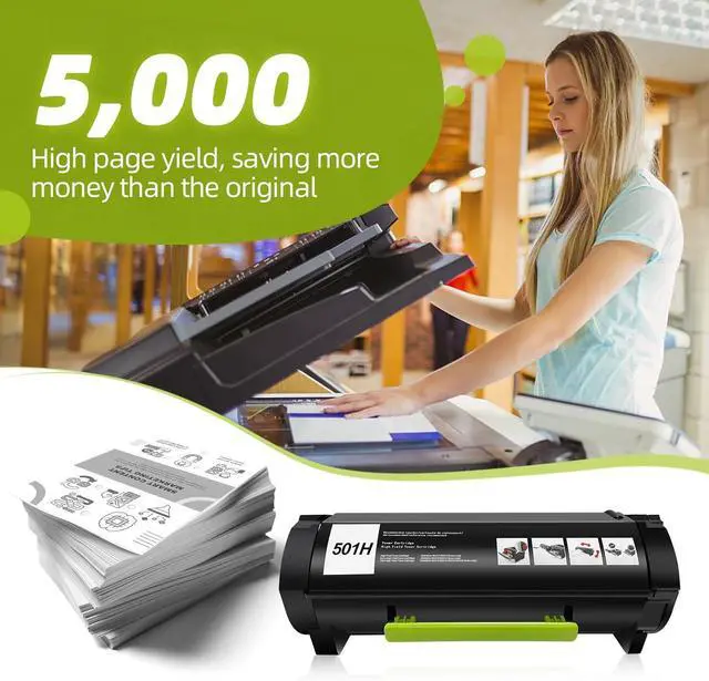 Alt view image 3 of 7 - Ennovor Remanufactured 50F1H00 Lexmark ms312dn Toner Cartridge for Lexmark MX310dn, MS410dn, MS510dn, mx410de MX510de, MX511de, MS610dn, MX610de, MX611de (5,000 Pages)