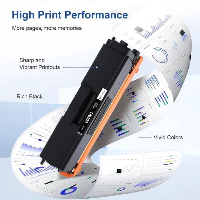 Alt view image 4 of 7 - Ennovor TN433 Compatible Toner Cartridge Replacement for Brother TN433 TN431 TN-433 TN-431 Toner Cartridge 4 Pack for Brother HL-L8260CDW HL-L8360CDW MFC-L8610CDW MFC-L8900CDW HL-L9310CDW Printer