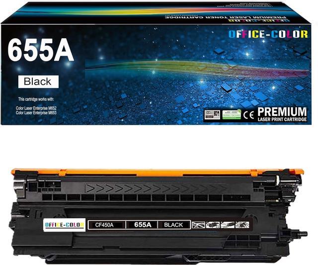 Main image of Ennovor 655A Black Toner Cartridge Replacement for HP 655A CF450A for HP Color Laser Enterprise M652, M653 M681,M682 Series