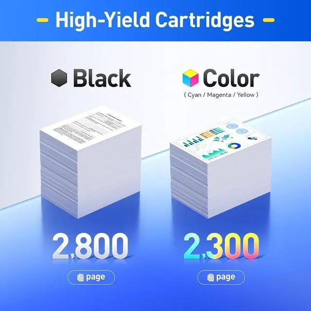 Alt view image 3 of 6 - 201X Toner Cartridge Set 4-Pack High Yield Replacement for HP 201X 201A CF400X CF401X CF402X CF403X Compatible for HP Color LaserJet Pro MFP M277dw M277n M277c6 M252dw M252n Printer Ink M277 M252 Copy