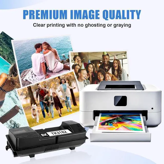 Alt view image 4 of 5 - Ennovor TK 3182 TK3182 Toner Cartridge Replacement for Kyocera TK3182 TK-3182 for ECOSYS M3655idn ECOSYS P3055dn Printers 21,500 Pages 2 Pack