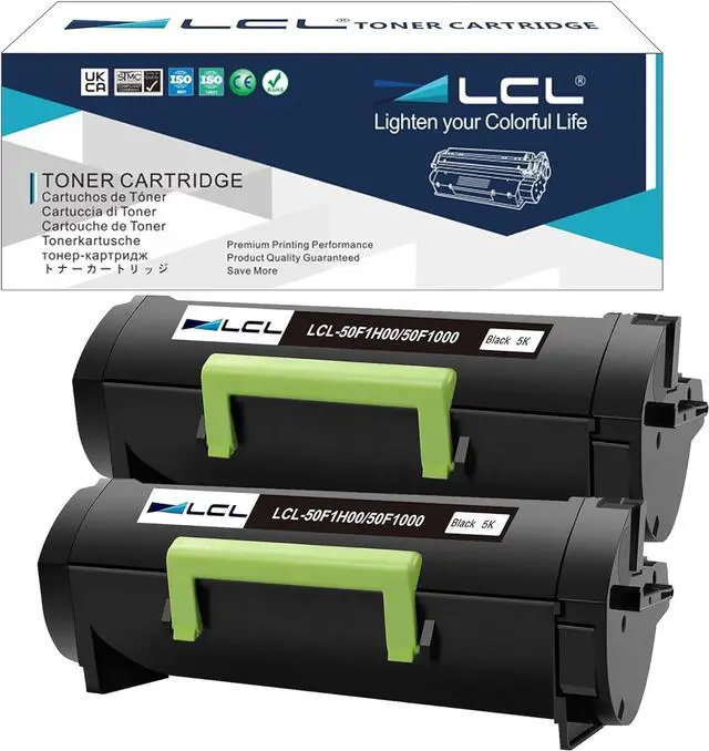 Main image of LCL Remanufactured 50F1H00 501H Toner Cartridge Replacement for Lexmark 501H 50F1000 for MS310 MS310dn MS312 MS312DN MS315 MS315dn MS410 MS410d MS410dn MS415 MS415DN MS510 MS610 (2 Black,5,000 Pages)