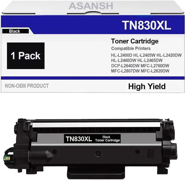 Main image of Ennovor TN-830XL TN830XL TN830V TN835 High Yield Black Toner Cartridge Use for HL-L2400D HL-L2405W HL-L2420DW HL-L2460DW HL-L2465DW MFC-L2760DW MFC-L2807DW MFC-L2820DW Printers (1-Pack)
