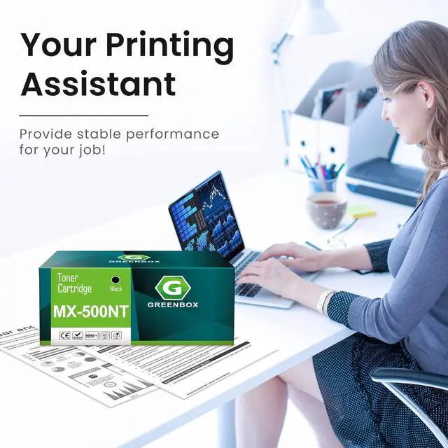 Alt view image 4 of 7 - Ennovor GREENBOX Compatible MX-500NT High Yield Toner Cartridge Replacement for Sharp MX-500NT for MX-M283N MX-M363N MX-M363U MX-M453N MX-M453U MX-M503N MX-M503U Printer (2 Pack, 40,500 Pages)