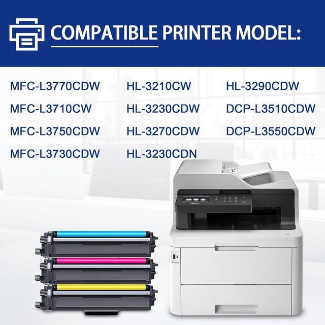 Alt view image 2 of 7 - Ennovor TN227 TN-227C/M/Y Toner Cartridges 3 Pack Replacement for Brother TN-227 TN227C TN227M TN227Y Toner HL-L3290CDW MFC-L3770CDW MFC-L3750CDW MFC-L3710CW Printer Toner(TN227C, TN227M, TN227Y)