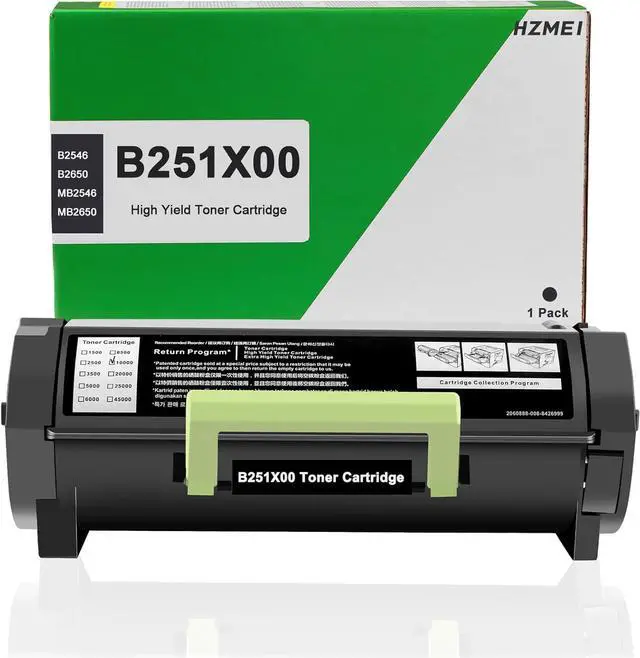Main image of Ennovor High Yield B251X00 Toner Cartridge with Chip B251X00 Black Toner Cartridge Compatible with Lexmark B2546 MB2546 B2650 MB2650 Laser Printer,Black 10,000 Pages