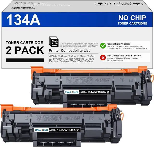 Main image of Ennovor 134A Toner Cartridges 2 Black (No Chip) Replacement for HP 134A W1340A 134X W1340X Toner Cartridges Compatible with M209dw MFP M234dw M234sdn Printer (2 Black)