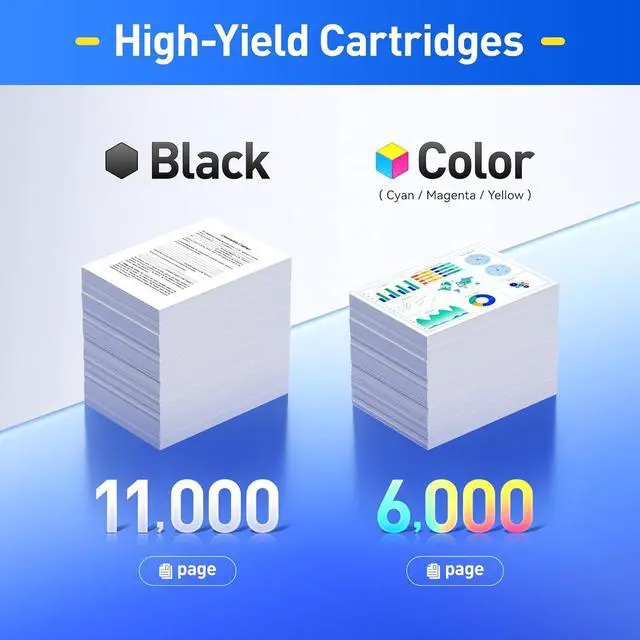 Alt view image 3 of 6 - 507X 507A Toner Cartridge Set 4-Pack High Yield Replacement for HP 507X 507A CE400X CE401A CE402A CE403A Compatible with HP Color Laserjet Enterprise M651dn M651n M651xh Printer Ink Black Cyan Yellow