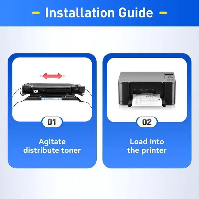 Alt view image 4 of 6 - 507X 507A Toner Cartridge Set 4-Pack High Yield Replacement for HP 507X 507A CE400X CE401A CE402A CE403A Compatible with HP Color Laserjet Enterprise M651dn M651n M651xh Printer Ink Black Cyan Yellow