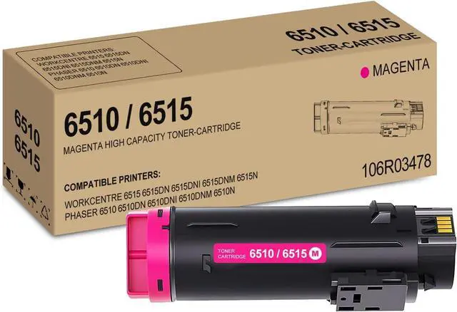Main image of Phaser 6510 / Workcentre 6515 Magenta High Capacity Toner-Cartridge Compatible for Xerox 106R03478 for Xerox WorkCentre 6515DN 6515DNI 6515DNM 6515N, Phaser 6510DN 6510DNI 6510DNM 6510N Printer