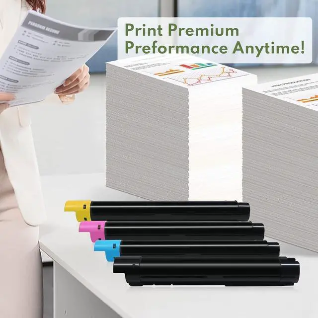 Alt view image 6 of 7 - VersaLink C7000 High Capacity Toner Cartridges (4-Pack,Black/Cyan/Magenta/Yellow ) - Compatible 106R03757 106R03764 106R03763 106R03758 Toner Replacement for Xerox Versalink C7000 C7000DN Printer