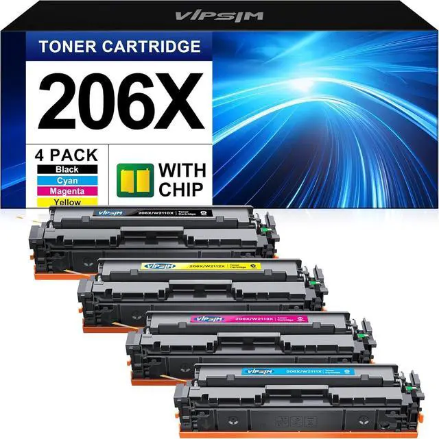 Main image of Ennovor 206X Toner Cartridges 4 Pack - Replacement for HP 206X Toner Cartridges 4 Pack for HP 210A Toner Compatible with HP Color Laserjet Pro MFP M283fdw 4301fdw Printer