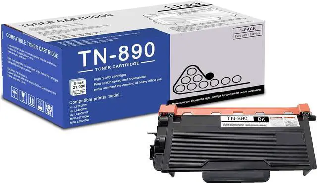 Main image of 1 Pack TN890 TN-890 Ultra High Yield Black Toner Cartridge Compatible TN890 Replacement for Brother HL-L6250DW HL-L6400DW HL-L6400DWT MFC-L6750DW MFC-L6900DW Printe | Up to 21,000 Pages 1 Each