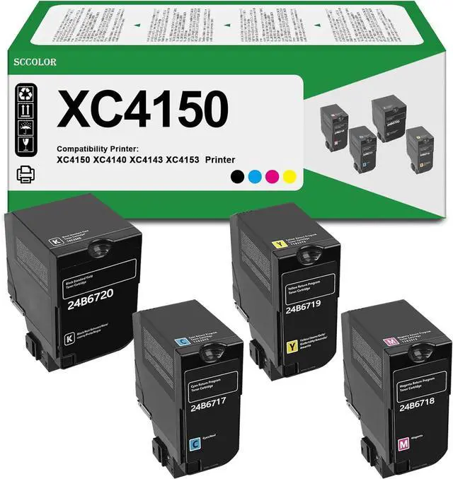 Main image of Ennovor XC4140 XC4150 Toner Cartridge (4 Pack,Extra High Yield Multi Colored-4 Packs) 24B6717 24B6718 24B6719 24B6720 Replacement for Lexmark XC4150 XC4140 XC4143 XC4153 Printer