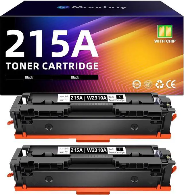 Main image of Ennovor 215A Black Toner Cartridge 2-Pack (with Chip) Replacement for HP 215A W2310A to use with Color Pro MFP M182n M182nw M183fw M155 M182 M183 Printer