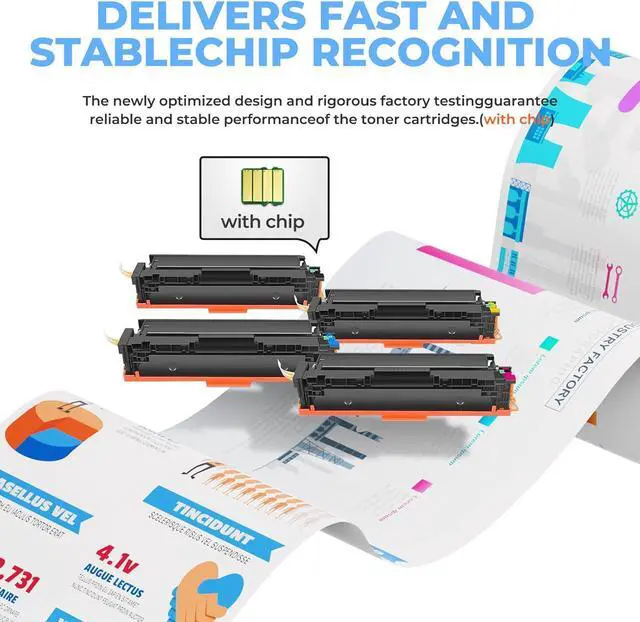 Alt view image 4 of 7 - 202X Toner Cartridges for Color Laser Pro MFP M281fdw M281cdw M254dw Compatible for HP 202X 202A Toner Cartridge for Color Laser Pro MFP M281fdw M281cdw M281fdn M281 M280nw M254dn M254nw M254