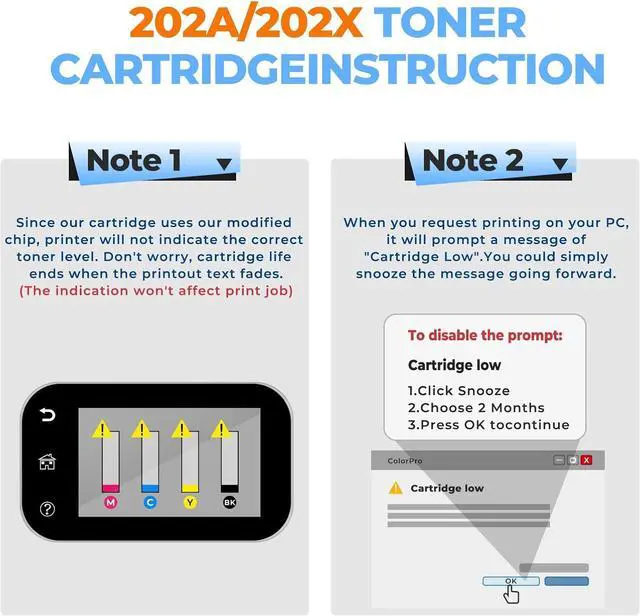 Alt view image 6 of 7 - 202X Toner Cartridges for Color Laser Pro MFP M281fdw M281cdw M254dw Compatible for HP 202X 202A Toner Cartridge for Color Laser Pro MFP M281fdw M281cdw M281fdn M281 M280nw M254dn M254nw M254
