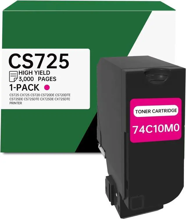 Main image of Ennovor 74C10M0 Magenta Toner Cartridge Compatible with Lexmark CX725 CX725de CX725dte CS720 CS720de CS720dte CS725 CS725de CS725dte Printer( 3,000 Pages, 1-Pack)