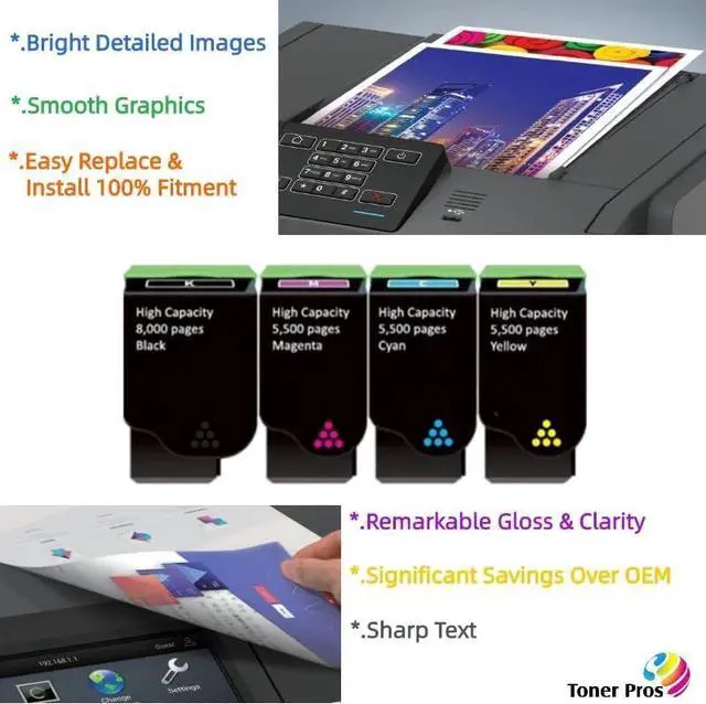 Alt view image 3 of 7 - Ennovor Toner Pros High Capacity Remanufactured Toner Cartridge Replacement (006R04364 006R04365 006R04366 006R04367) for Xerox C310, C315 Printer (Black 8,000 & Color 5,500 Pages)