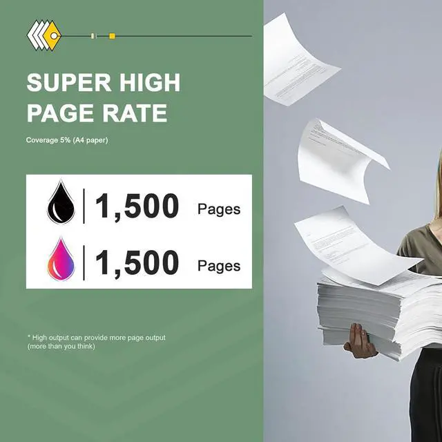 Alt view image 3 of 6 - Ennovor C2310K0 C2310C0 C2310M0 C2310Y0 Toner Cartridge Set (4Pack, BK/C/M/Y) - Replacement for Lexmark C2310 Toner Cartridge C2325dw, C2425dw, C2535dw, MC2325adw, MC2425adw Printer