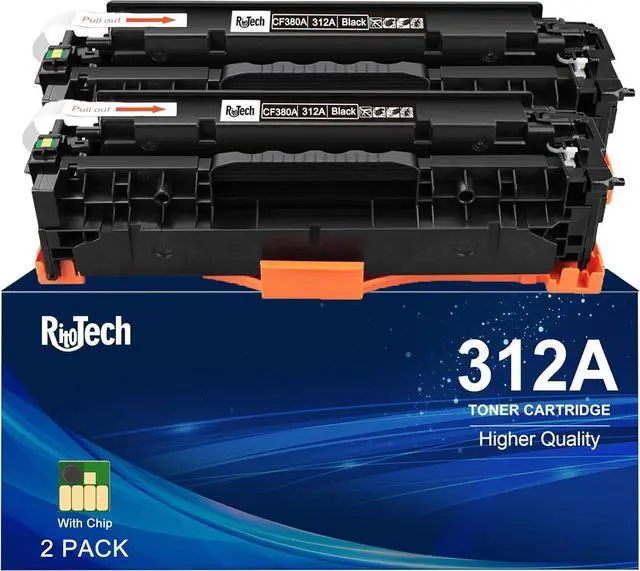 Main image of Ennovor 312A Black Toner Cartridge,Compatible for HP 312X CF380A CF380X for HP Laserjet Pro MFP M476dw M476dn M476nw MFP M476 Series Printer,2 Pack