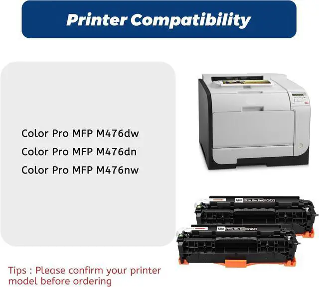 Alt view image 2 of 7 - Ennovor 312A Black Toner Cartridge,Compatible for HP 312X CF380A CF380X for HP Laserjet Pro MFP M476dw M476dn M476nw MFP M476 Series Printer,2 Pack