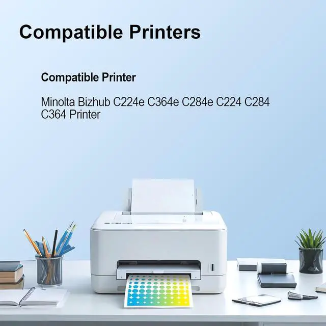 Alt view image 2 of 6 - Ennovor TN-321 TN321 Toner Cartridge Compatible Konica Minolta Bizhub C224e C364e C284e C224 C284 C364 Printers Toner (Black Yellow Cyan Magenta)