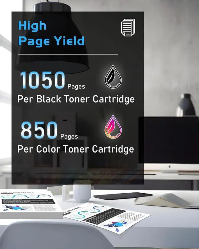 Alt view image 3 of 7 - Ennovor 215A Toner Cartridges (with Chip) Replacement for HP 215A Work with Color Pro MFP M182nw MFP M183fw M182 M183 M155 Printers-W2310A W2311A W2312A W2313A (Black Cyan Yellow Magenta)