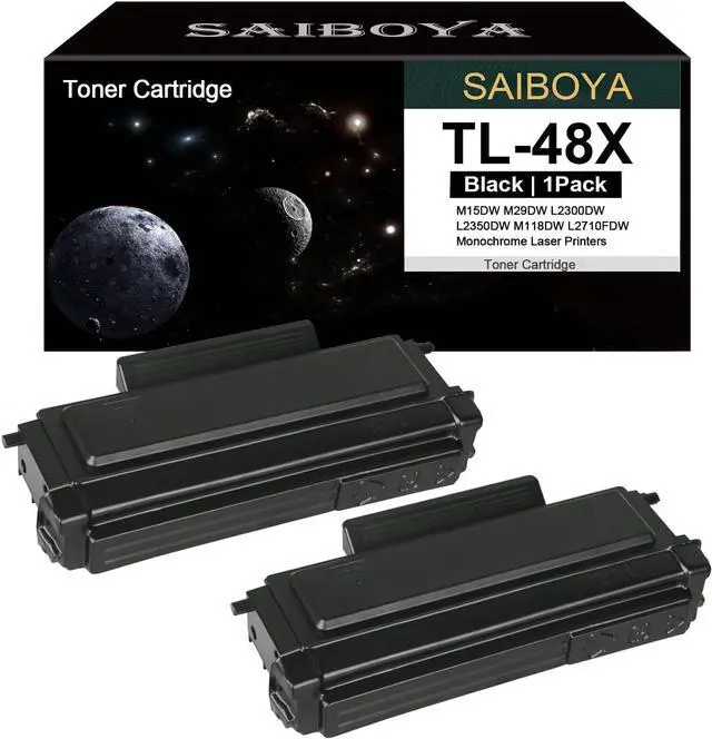 Main image of Ennovor 2 Pack TL48X TL-48X Black Toner Cartridge Replacement for M15DW M29DW L2300DW L2350DW M118DW L2710FDW Printers