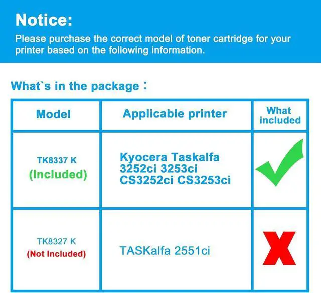 Alt view image 2 of 6 - Ennovor LCL TK8337 TK-8337 Black Toner Cartridge Replacement for Kyocera TK8337K TK-8337K for Kyocera Taskalfa 3252ci 3253ci CS3252ci CS3253ci Printer (1-Pack)