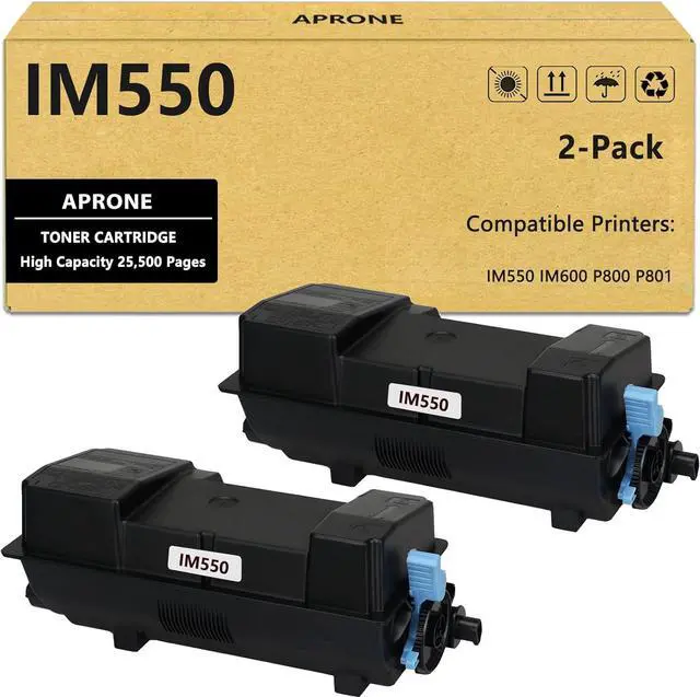 Main image of Ennovor IM550 418477 Black Toner Cartridge Compatible for IM550 IM600 for IM600SRF IM550F P800 P801 High Capacity (25500 Pages,2-Pack)