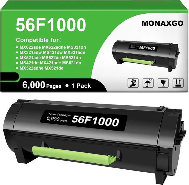 Main image of Ennovor 56F1000 High Yield Toner Cartridge Compatible for Lexmark 56F1000 Toner Cartridge for MS321,MS421,MS521,MS621,MS622,MX321,MX421,MX521,MX522,MX622,Laser Printer [1 Pack,6,000 Pages]