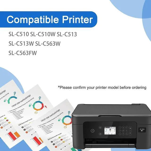 Alt view image 2 of 7 - Ennovor CLT-510S Toner Cartridge Compatible for Samsung CLT-510S CLT-K510S Black Toner Cartridges for Samsung SL-C510 SL-C510W SL-C513 SL-C513W Printer