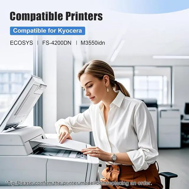 Alt view image 2 of 5 - Ennovor Compatible TK 3122 TK3122 Toner Cartridge Replacement for Kyocera TK3122 TK-3122 for ECOSYS FS-4200DN M3550idn Printers 21,500 Pages 2 Pack