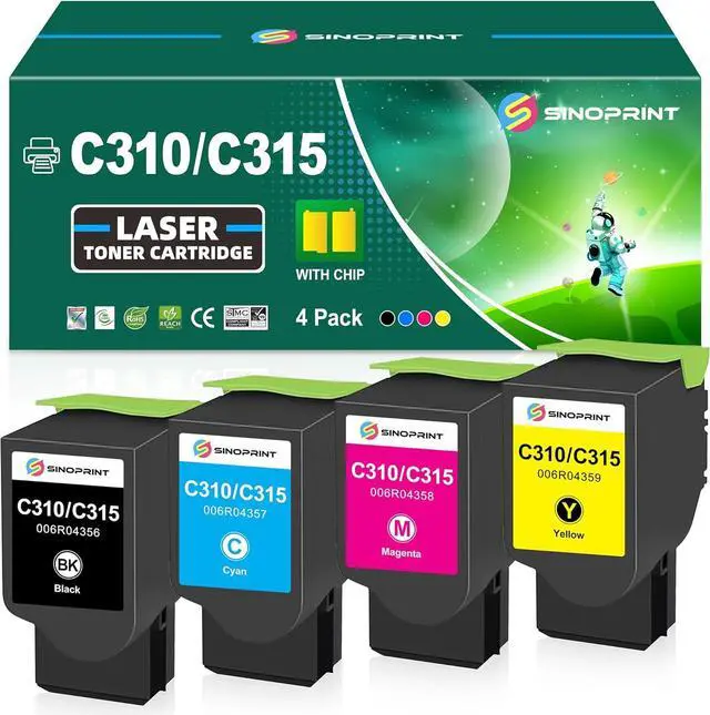 Main image of Ennovor Remanufactured Toner Cartridge Replacement Compatible for Xerox C310 C310DNI C310DNIM C315 C315DNI Printer Ink(006R04356 006R04357 006R04358 006R04359-4Packs)