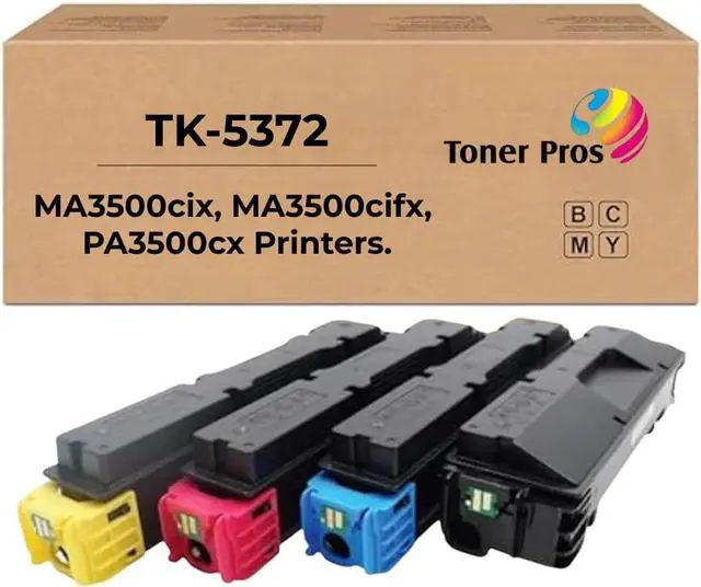 Main image of Ennovor Toner Pros Replacement TK-5372 Toner Cartridge - Compatible for Kyocera ECOSYS MA3500cix / MA3500cifx / PA3500cx Color Printers, 4-Color Pack KCMY - Yield 7,000 Black & 5,000 Colors Pages