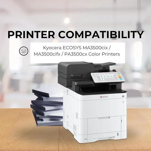 Alt view image 2 of 7 - Ennovor Toner Pros Replacement TK-5372 Toner Cartridge - Compatible for Kyocera ECOSYS MA3500cix / MA3500cifx / PA3500cx Color Printers, 4-Color Pack KCMY - Yield 7,000 Black & 5,000 Colors Pages