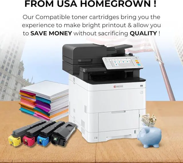 Alt view image 5 of 7 - Ennovor Toner Pros Replacement TK-5372 Toner Cartridge - Compatible for Kyocera ECOSYS MA3500cix / MA3500cifx / PA3500cx Color Printers, 4-Color Pack KCMY - Yield 7,000 Black & 5,000 Colors Pages