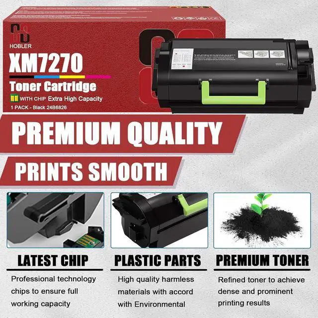 Alt view image 4 of 7 - Ennovor XM7270 Toner Cartridges Compatible for Lexmark 24B6826 Toner Cartridge Work for Lexmark XM7270 Printer