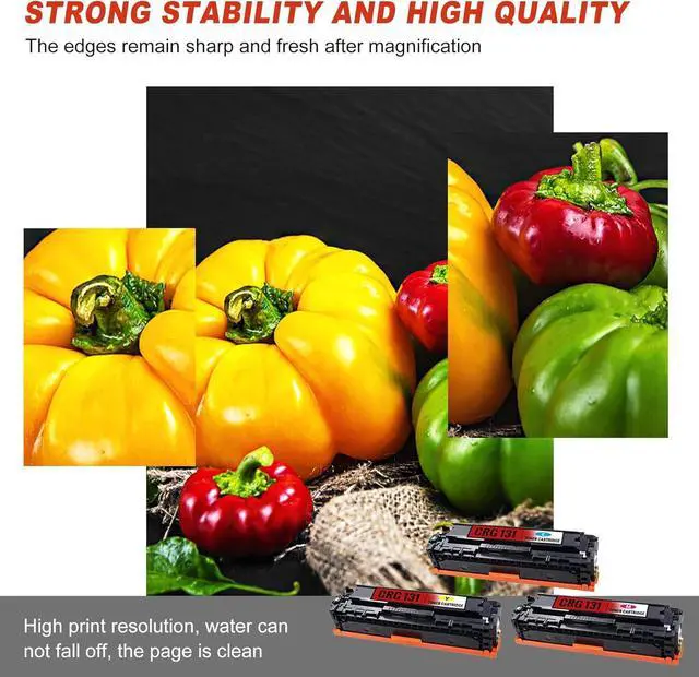 Alt view image 4 of 6 - 3-Pack C/M/Y CRG131 6271B001 6270B001 6269B001 High Yield Toner Cartridge Remanufactured Compatible for Canon CRG131 Color ImageClass MF8280Cw MF620C MF626Cn LBP7110Cw LBP5050 MF8080Cw Printer