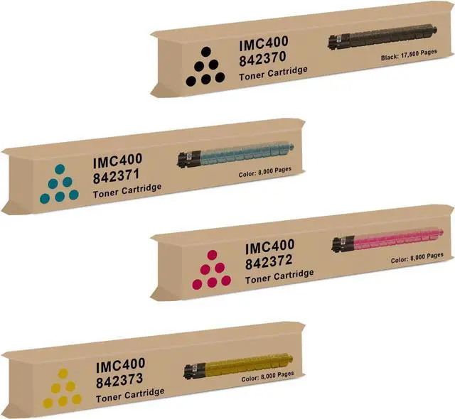 Main image of Ennovor IMC400 Toner Cartridge Replacement for Ricoh 842370 842371 842372 842373 for IM C400 C400F C400SRF Printer, 4 Pack