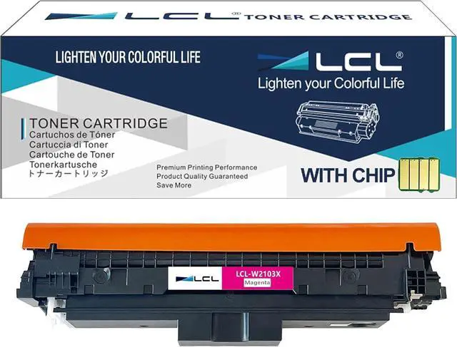 Main image of Ennovor LCL W2103X Magenta Toner Cartridge Replacement for HP 210X 210A W2103A W2103Xwith CHIP Color Pro 4201dn 4201dw Color Pro MFP 4301dw 4301fdn 4301fdw Printer (1-Pack )