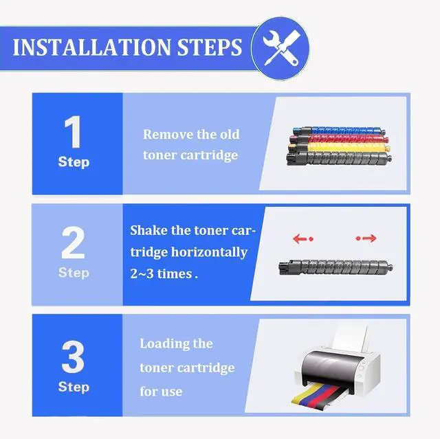 Alt view image 4 of 7 - SP C811 Toner Cartridges Compatible for Ricoh 820000 820024 820016 820008, Work for Ricoh SP C811DN C811DNDL C811DNT1 C811DNT2 C811DNT3 Printers, 1 Magenta