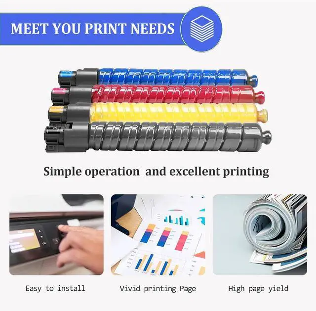 Alt view image 6 of 7 - SP C811 Toner Cartridges Compatible for Ricoh 820000 820024 820016 820008, Work for Ricoh SP C811DN C811DNDL C811DNT1 C811DNT2 C811DNT3 Printers, 1 Magenta