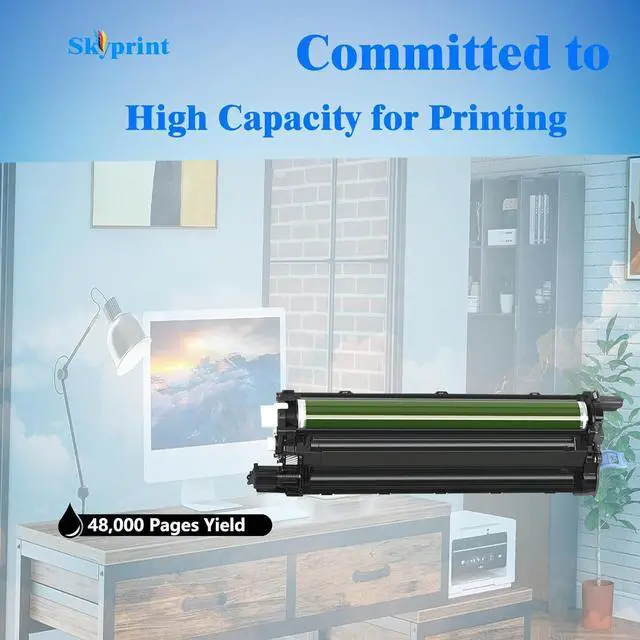 Alt view image 3 of 5 - Ennovor 6510 6515 Drum Cartridge Black Compatible with Xerox 108R01420 Drum Unit for Phaser 6510 Workcentre 6515 Printer