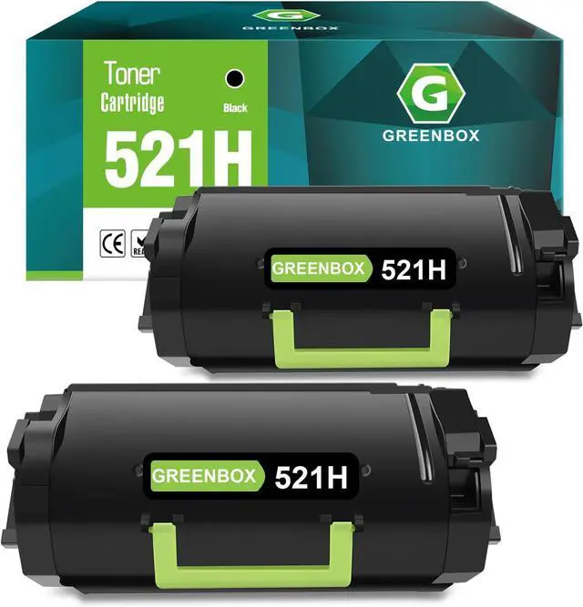 Main image of Ennovor GREENBOX Remanufactured 521H 52D1H00 Toner Cartridge 25,000 Pages Replacement for Lexmark MS810n MS810dn MS810de MS811n MS811dn MS812de MS812dn MS710n MS711dn Printers (2 Black )