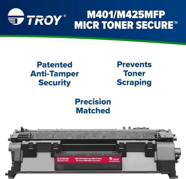 Alt view image 2 of 5 - Ennovor TROY M401/M425MFP MICR Toner Secure Standard Yield Cartridge, Check Printing, HP Part Number: CF280A, Yields 2700 Pages