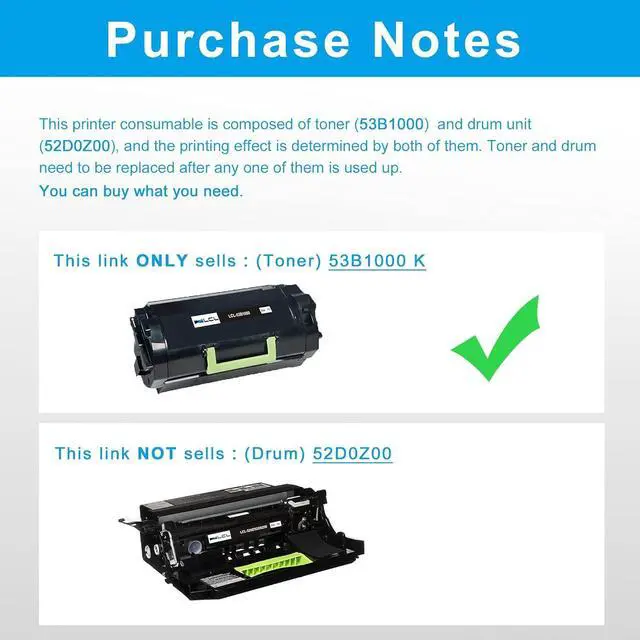 Alt view image 2 of 6 - Ennovor LCL 53B1000 Toner Cartridge Replacement for Lexmark 53B1000 53B1H00 11000 Pages for Lexmark MS817D MS818DN MS817N MS817n MS817dn MS818dn Laser Printer (1-Pack Black)