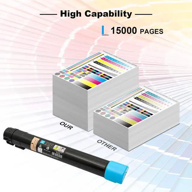 Alt view image 3 of 7 - Ennovor Remanufactured Toner Cartridge Replacement for Xerox AltaLink C8030 C8035 C8045 C8055 C8070 006R01698 Cyan Toner 15000 Pages-1 Pack